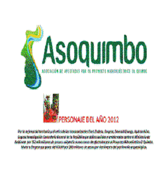 ASOQUIMBO: PERSONAJE DEL AÑO 2012