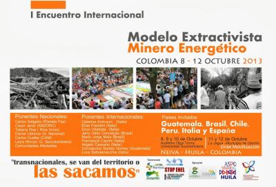ENCUENTRO INTERNACIONAL  EN COLOMBIA Y MOVILIZACION INTERNACIONAL EL 12 DE OCTUBRE