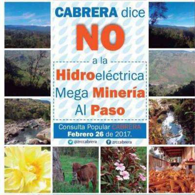 EL PUEBLO DE CABRERA DICE NO A PROYECTOS MINERO ENERGÉTICOS